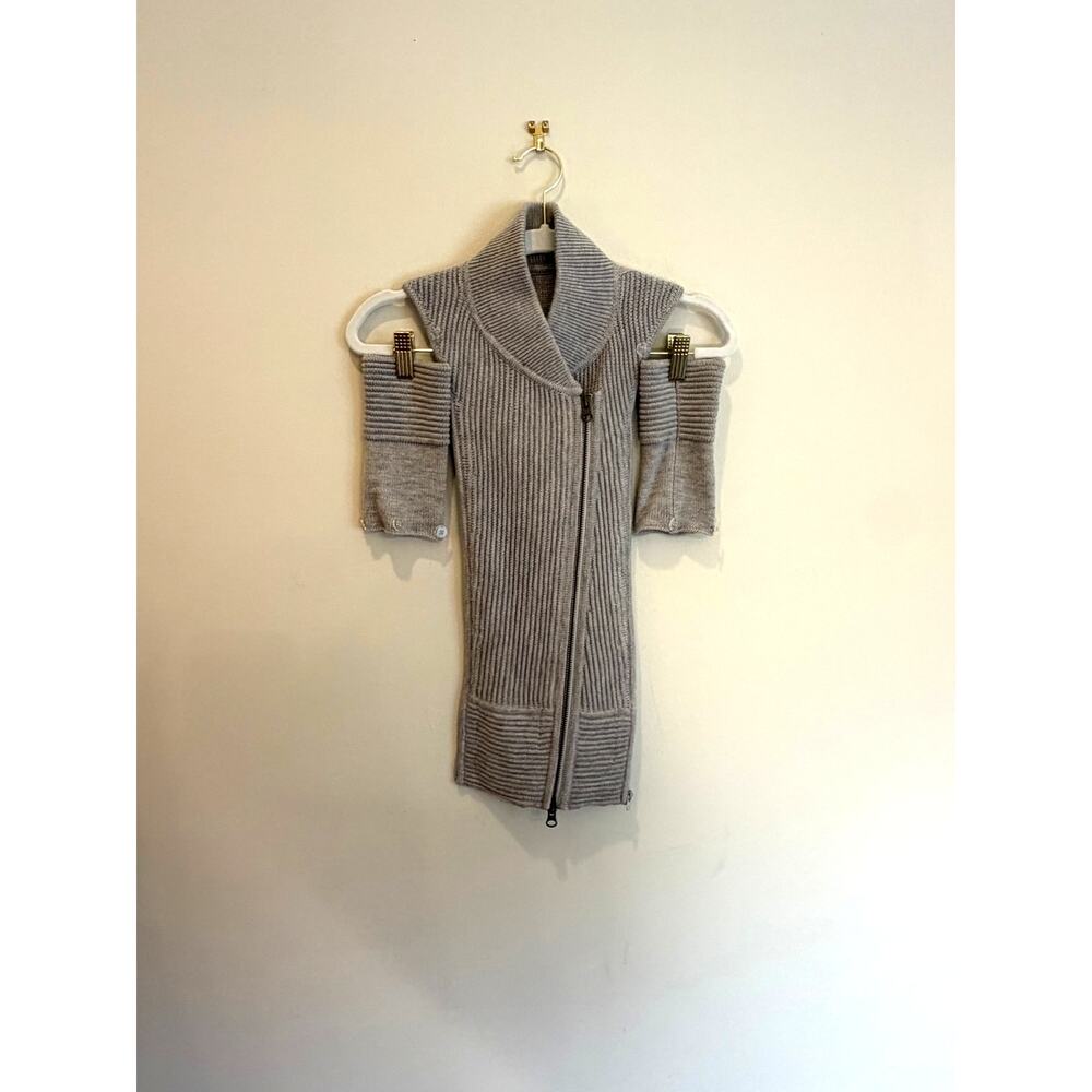 Veronica Beard Gray Wool Dickey One Size Zip-In Insert 100% Wool OS